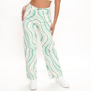 So Hypnotic Stretch Straight Leg Jeans - Multi Color